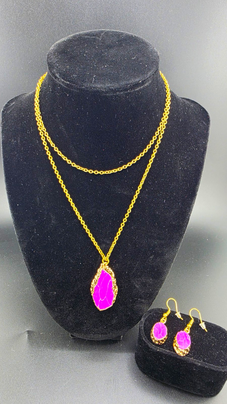 "Carolyn" set by Plunder Design Necklace and Earring Set
